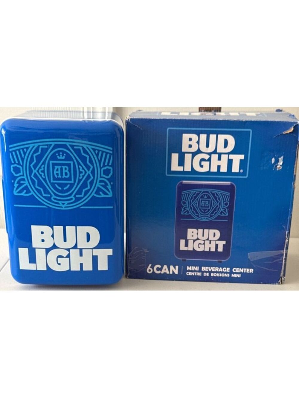 Bud Light 6 Can Mini Beverage Center Cooler Refrigerator
